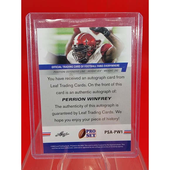 Perrion Winfrey 2022 Leaf Pro Set RC Yellow Auto Oklahoma Sooners Cleveland - Picture 2 of 7